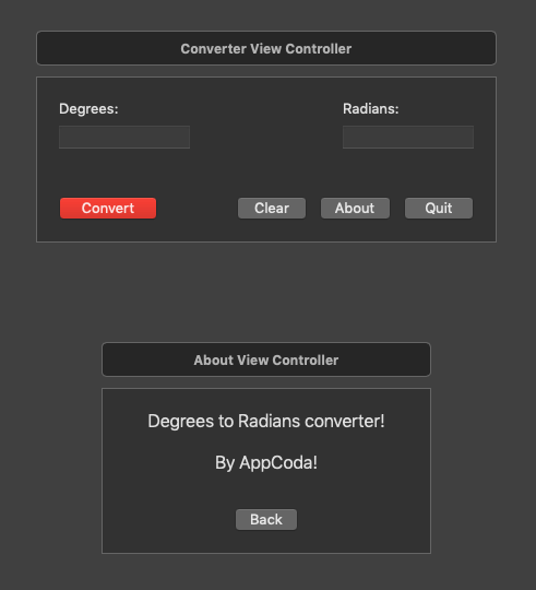 Converter view controller in storyboard