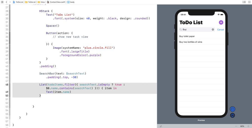 swiftui-search-bar-typing