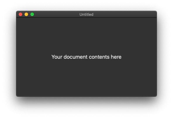 Your first document based app on macOS 