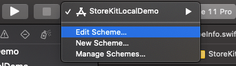 xcode-edit-scheme
