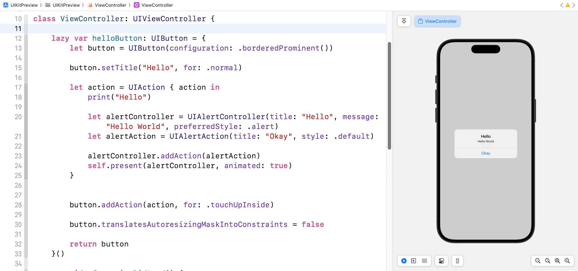 Using Xcode Previews in UIKit Development