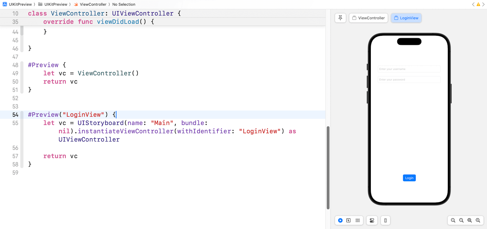 Using Xcode Previews in UIKit Development