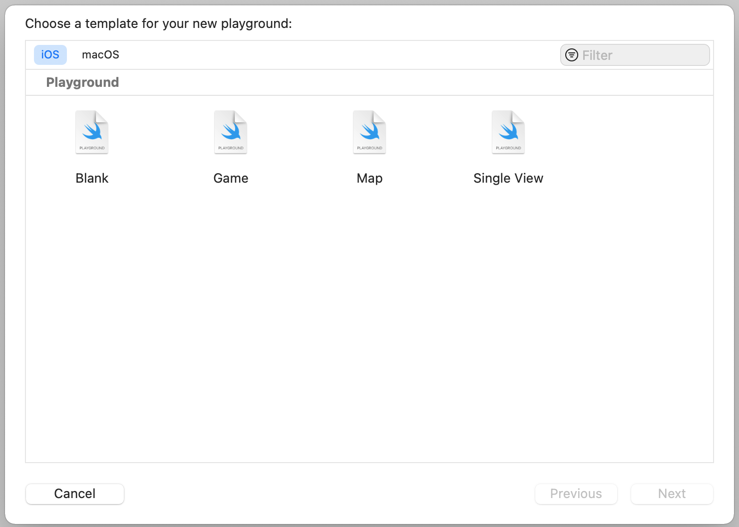 Figure 2-2. Creating a Playground file