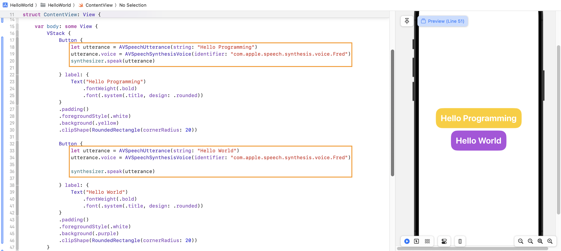 Figure 3-20. The code block is very similar