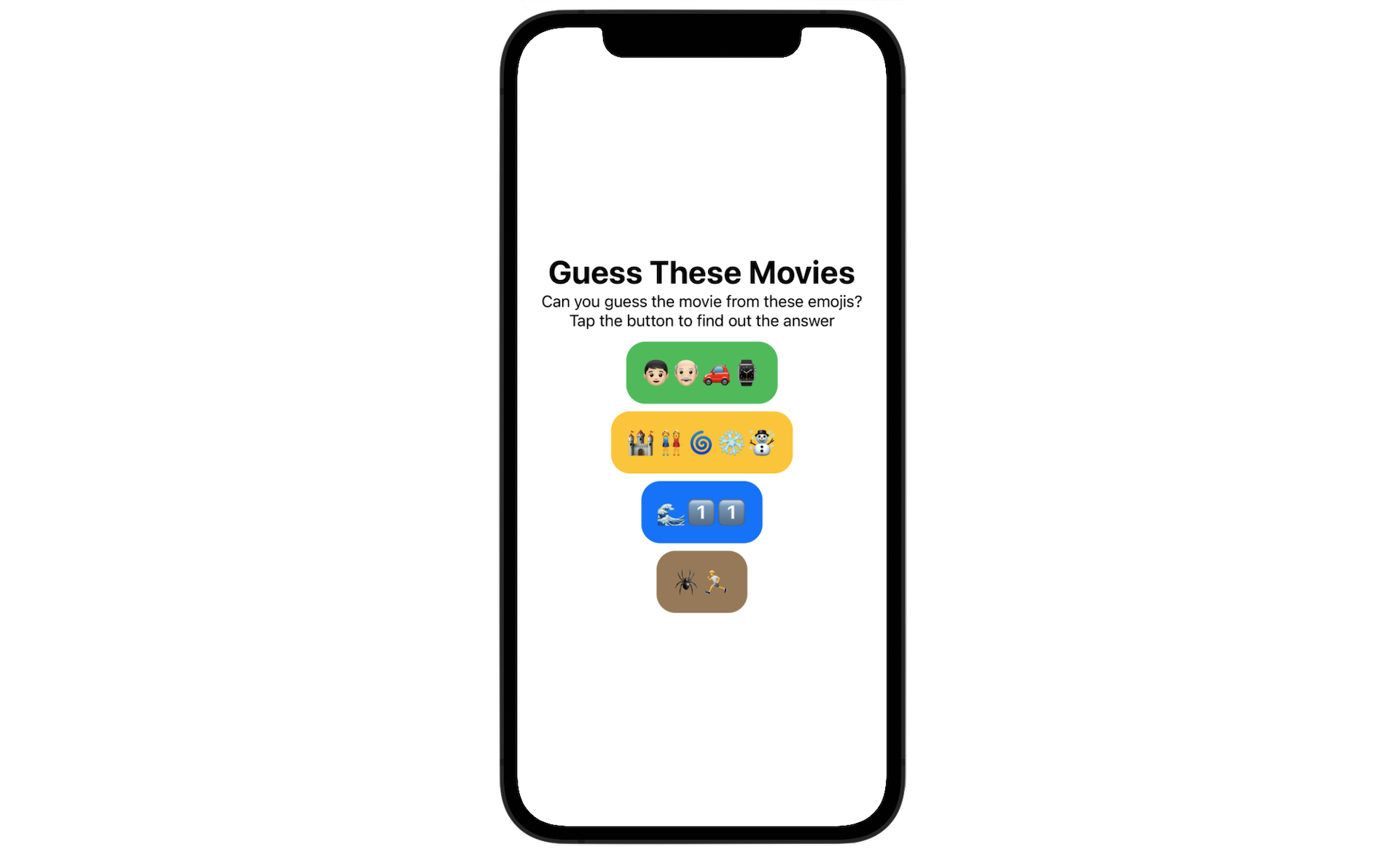 Figure 3-22. Building a Guess these Movies app