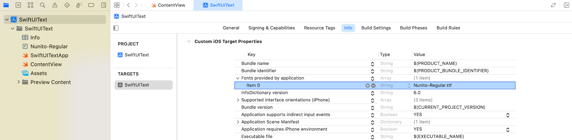 Figure 18. Set the font file in the project configuration