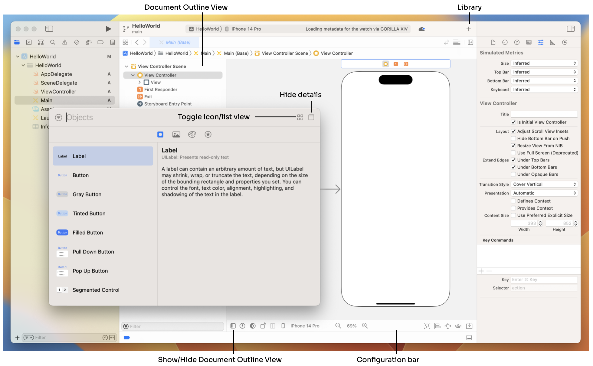 Figure 3-14. The Interface Builder Editor