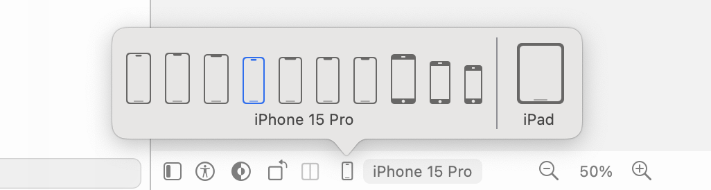 Figure 3-15. The configuration bar in Xcode