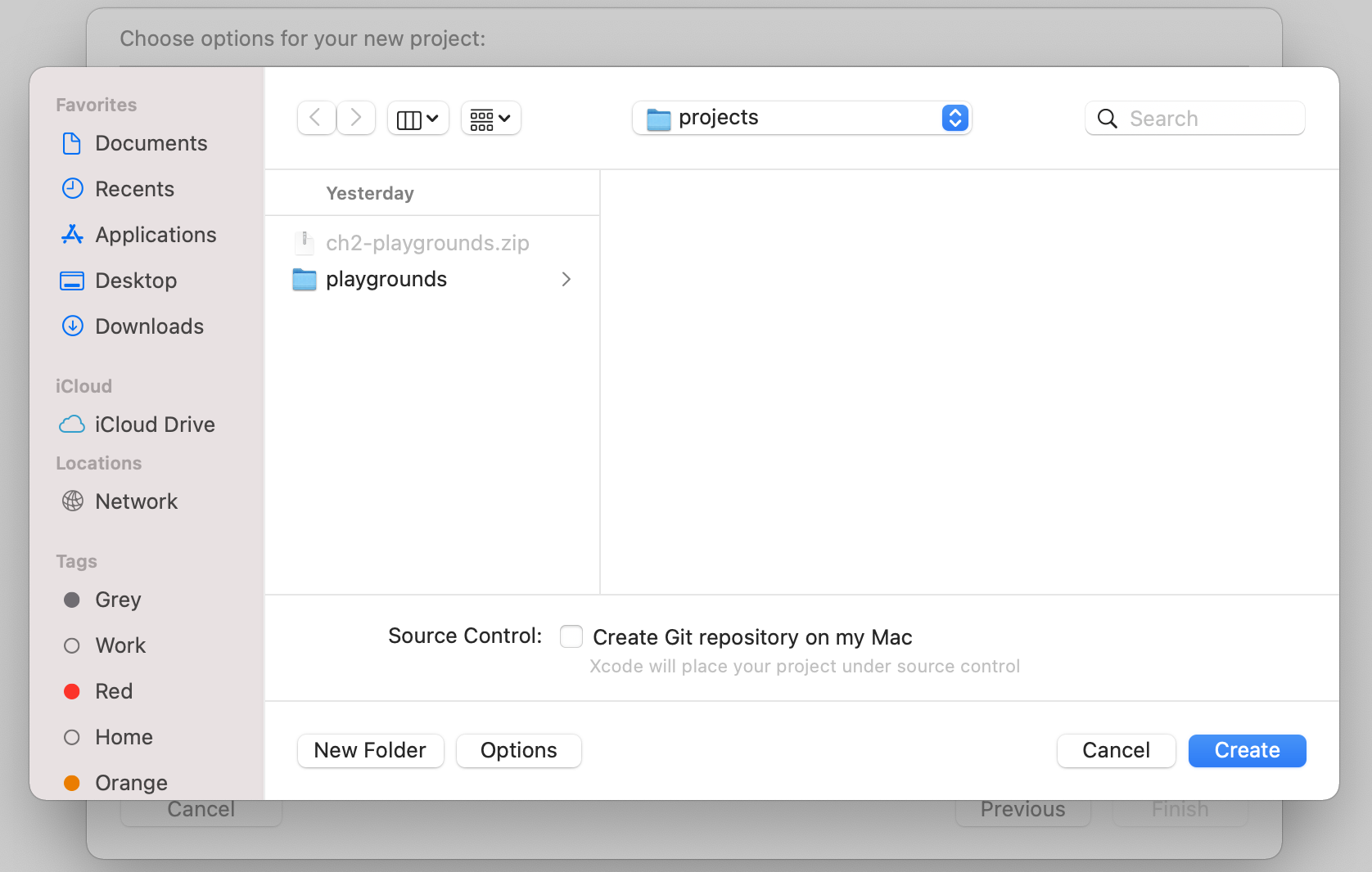 Figure 3-6. Choose a folder and save your project